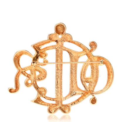 Christian Dior Monogram Brooch Gold 3 of 5