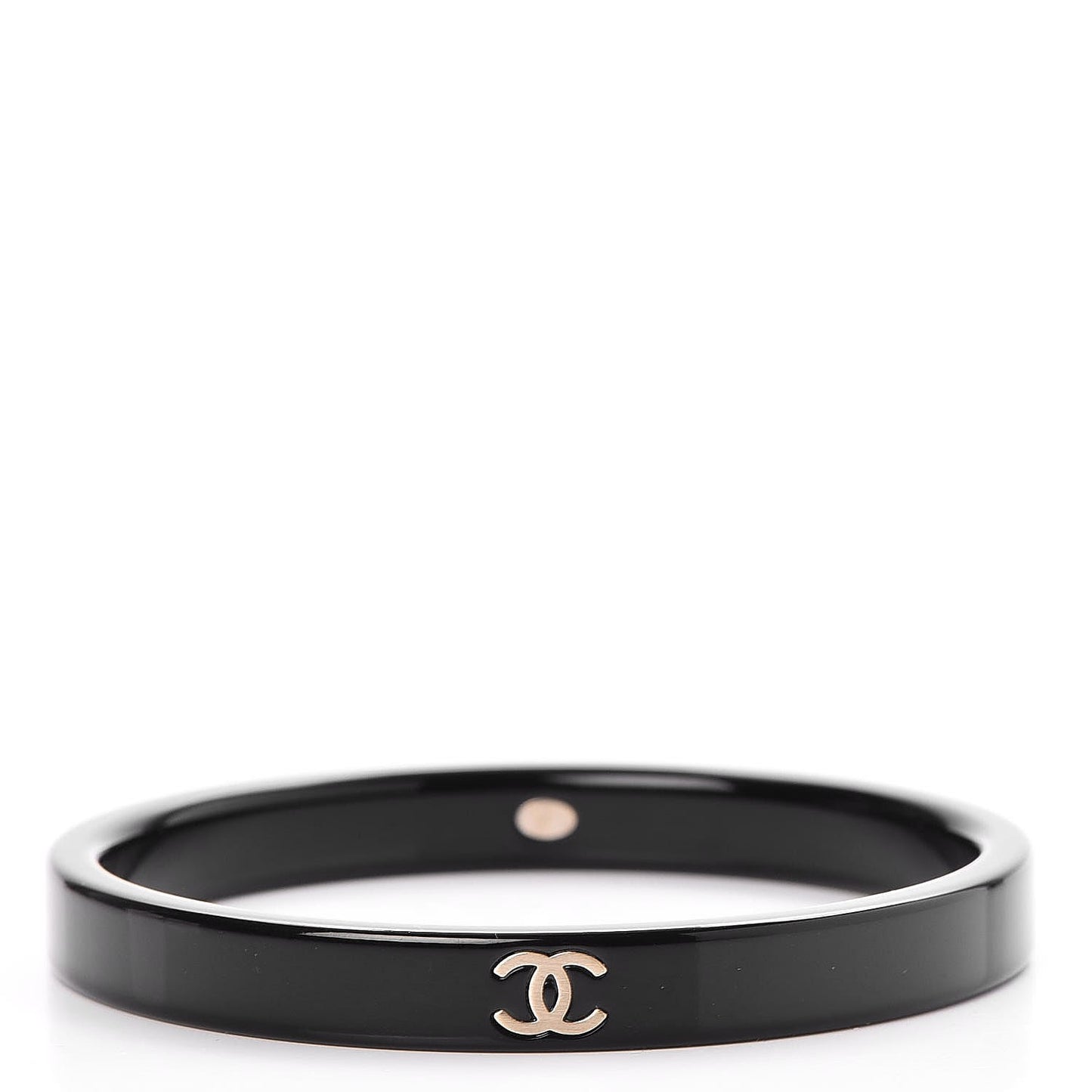 Resin Metal CC Bangle Black