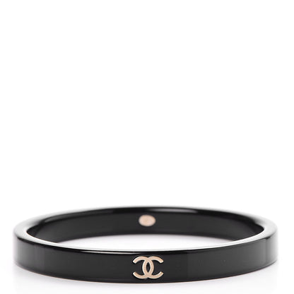 Chanel Resin Metal CC Bangle Black 1 of 4