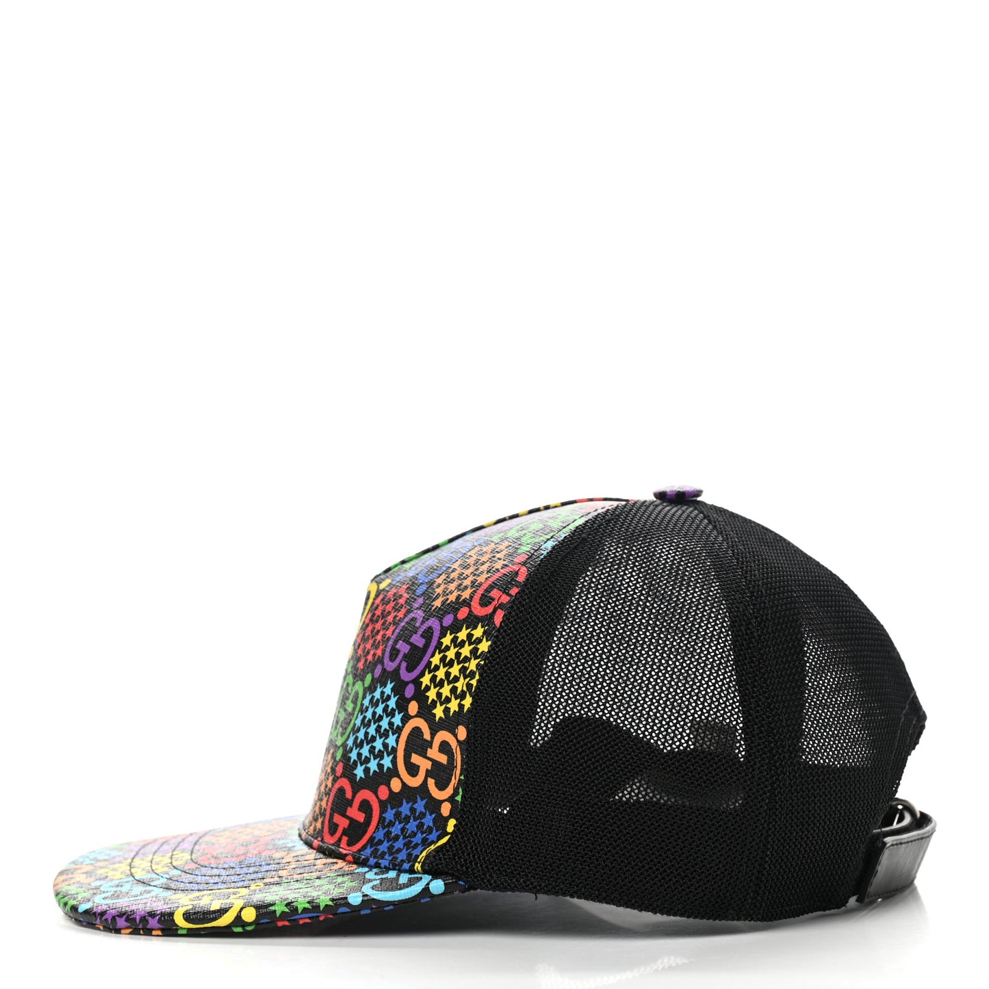 GG Supreme Monogram Psychedelic Baseball Hat Black
