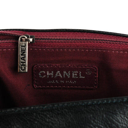 Chanel Goatskin Ombre Faded Quilted New Medium Boy Flap Dark Green 9 of 12