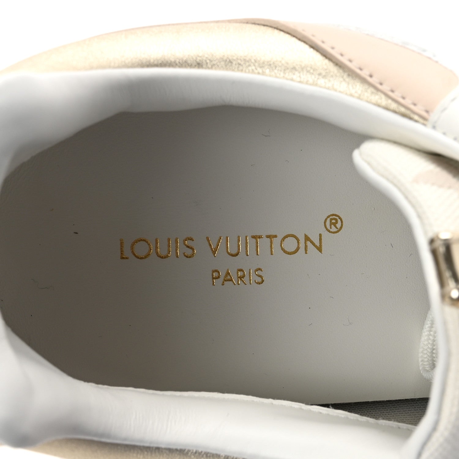 Louis Vuitton Monogram Calfskin Run Away Sneakers 40.5 Beige Gold 8 of 9