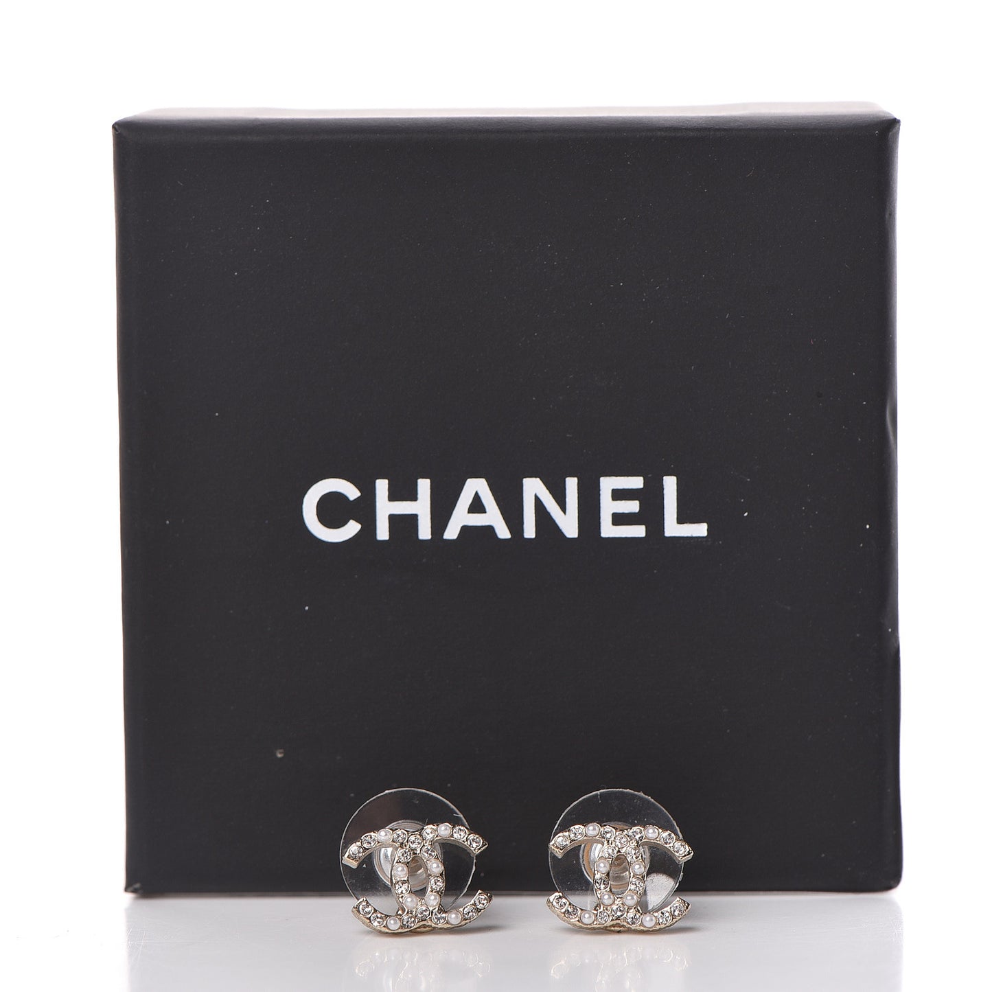 Crystal CC Earrings Gold