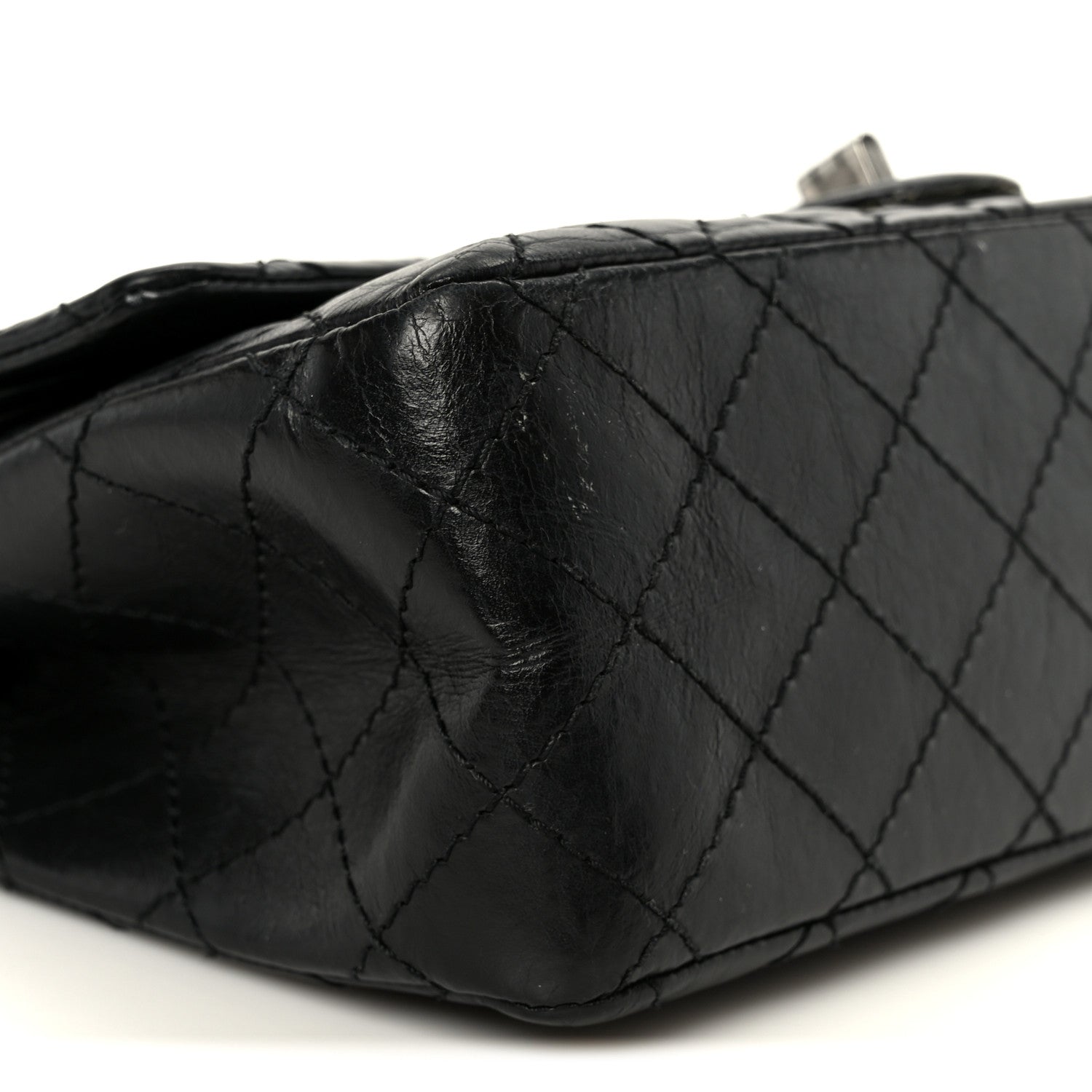 Chanel Aged Calfskin Quilted 2.55 Reissue 225 Flap Black 9 of 10