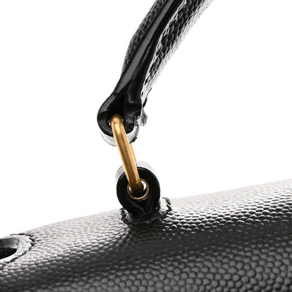 Saint Laurent Grain de Poudre Mini Classic Monogram Cassandra Top Handle Black 13 of 13