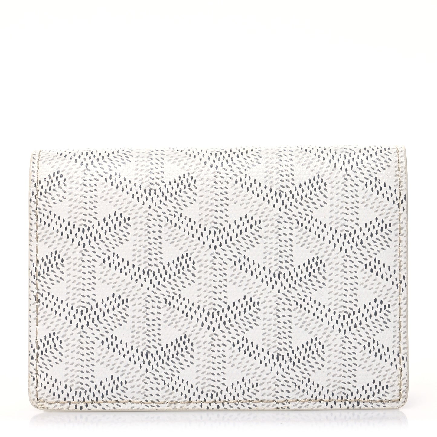 Goyardine Business Card Holder White