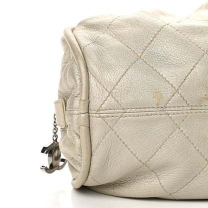 Chanel Metallic Deerskin Stitched Bowler Gold 8 of 12