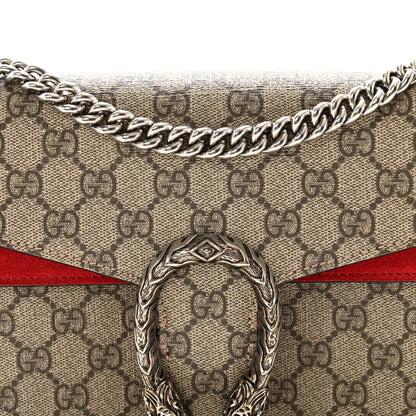 Gucci GG Supreme Monogram Small Dionysus Shoulder Bag Red 9 of 14