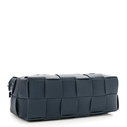 Bottega Veneta Grained Calfskin Maxi Intrecciato Brick Cassette Bag Deep Blue 4 of 11