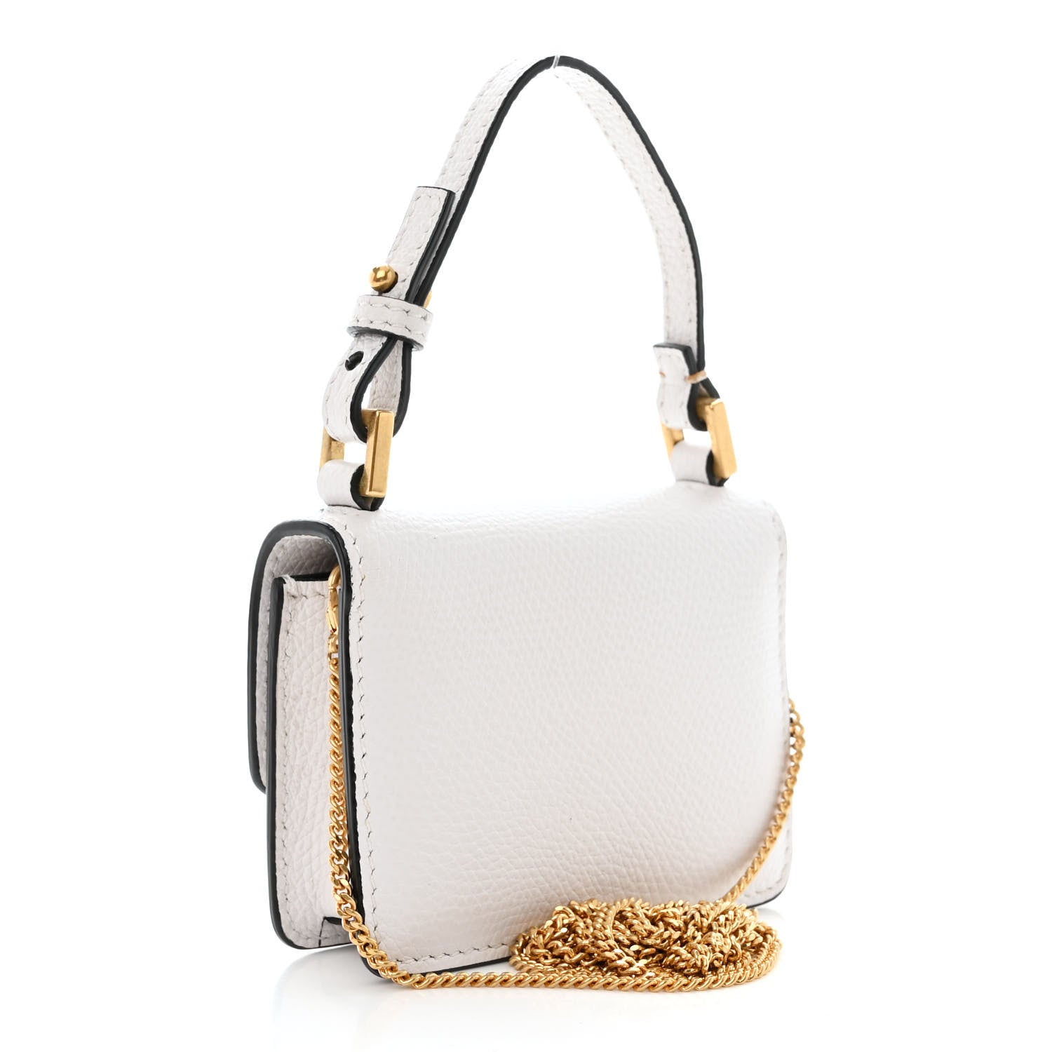 Valentino Garavani Grainy Calfskin Mini VSling Shoulder Bag White 3 of 10