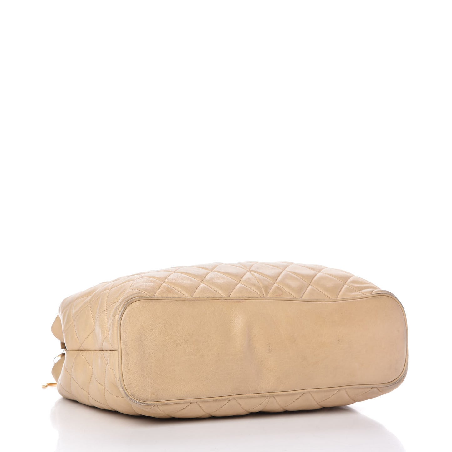 Lambskin Quilted Shoulder Bag Beige