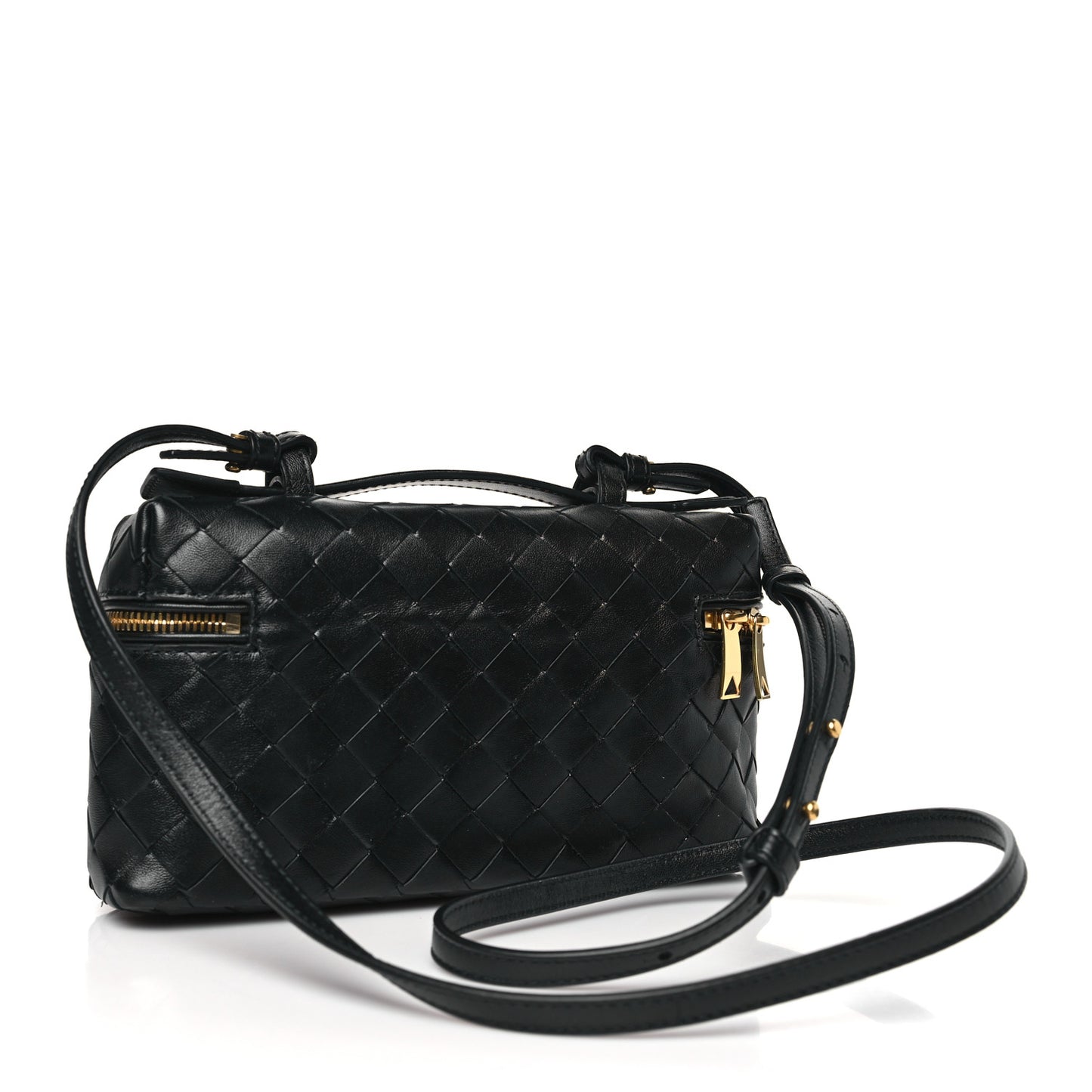 Calfskin Intrecciato Bang Bang Vanity Case Black