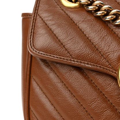 Gucci Azalea Calfskin Matelasse Diagonal Mini GG Marmont Shoulder Bag Cuir 16 of 18