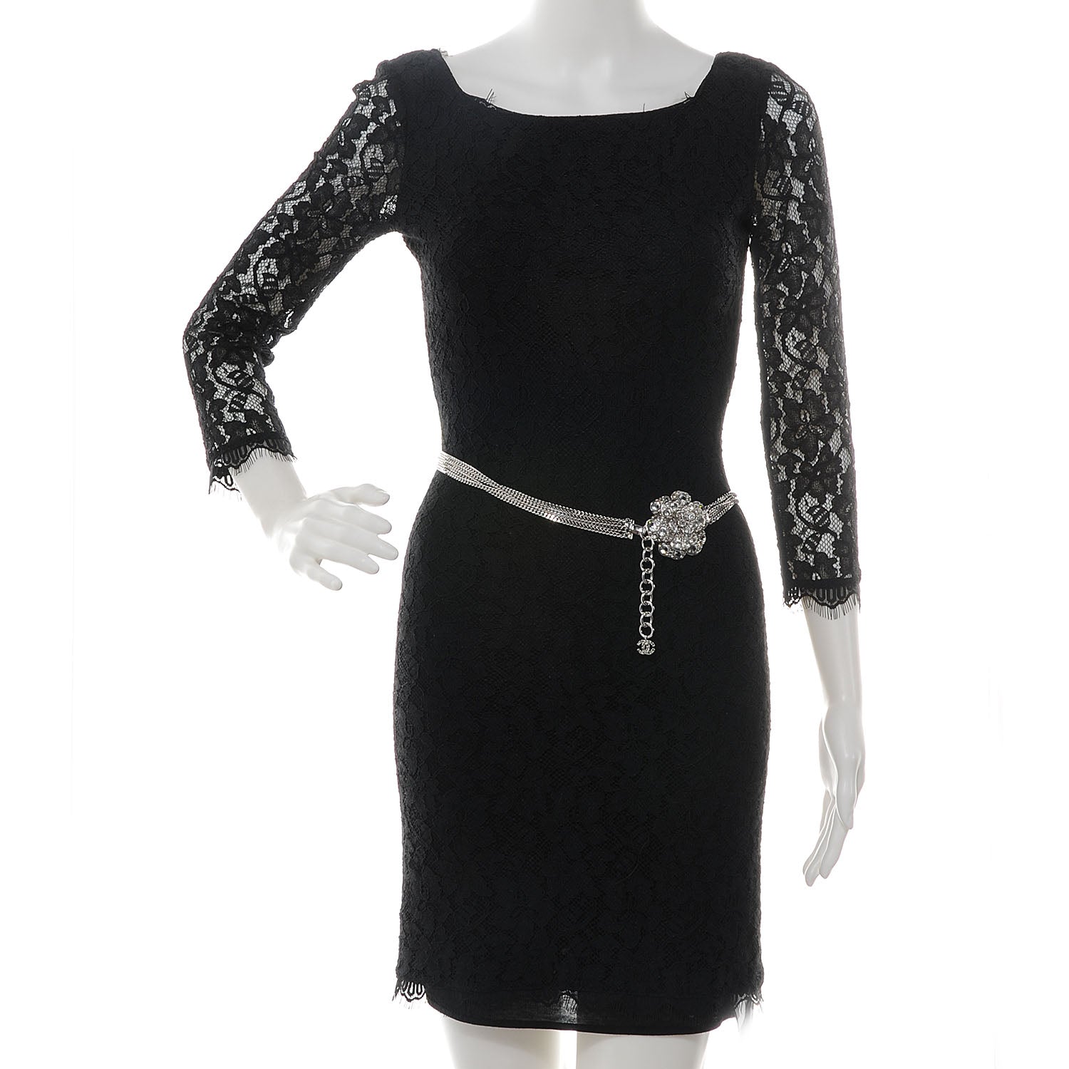 Chanel Chain CC Crystal Camellia Belt Silver 2 of 5