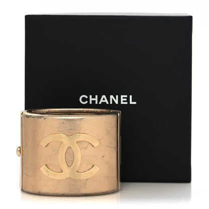 Chanel Metallic Lambskin CC Cuff Gold 9 of 9