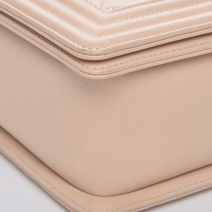 Chanel Calfskin Quilted Large Boy Flap Beige 8 of 12