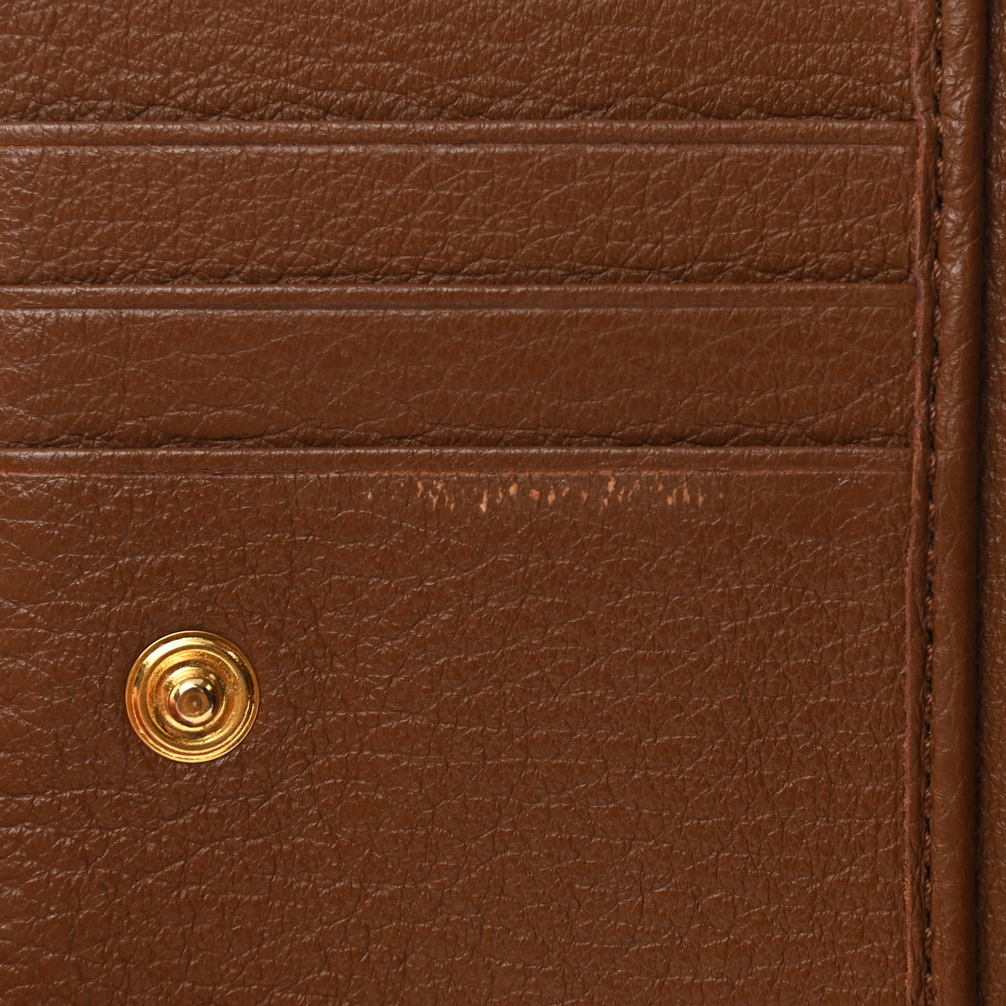 Glossy Goatskin French Purse Wallet Brown