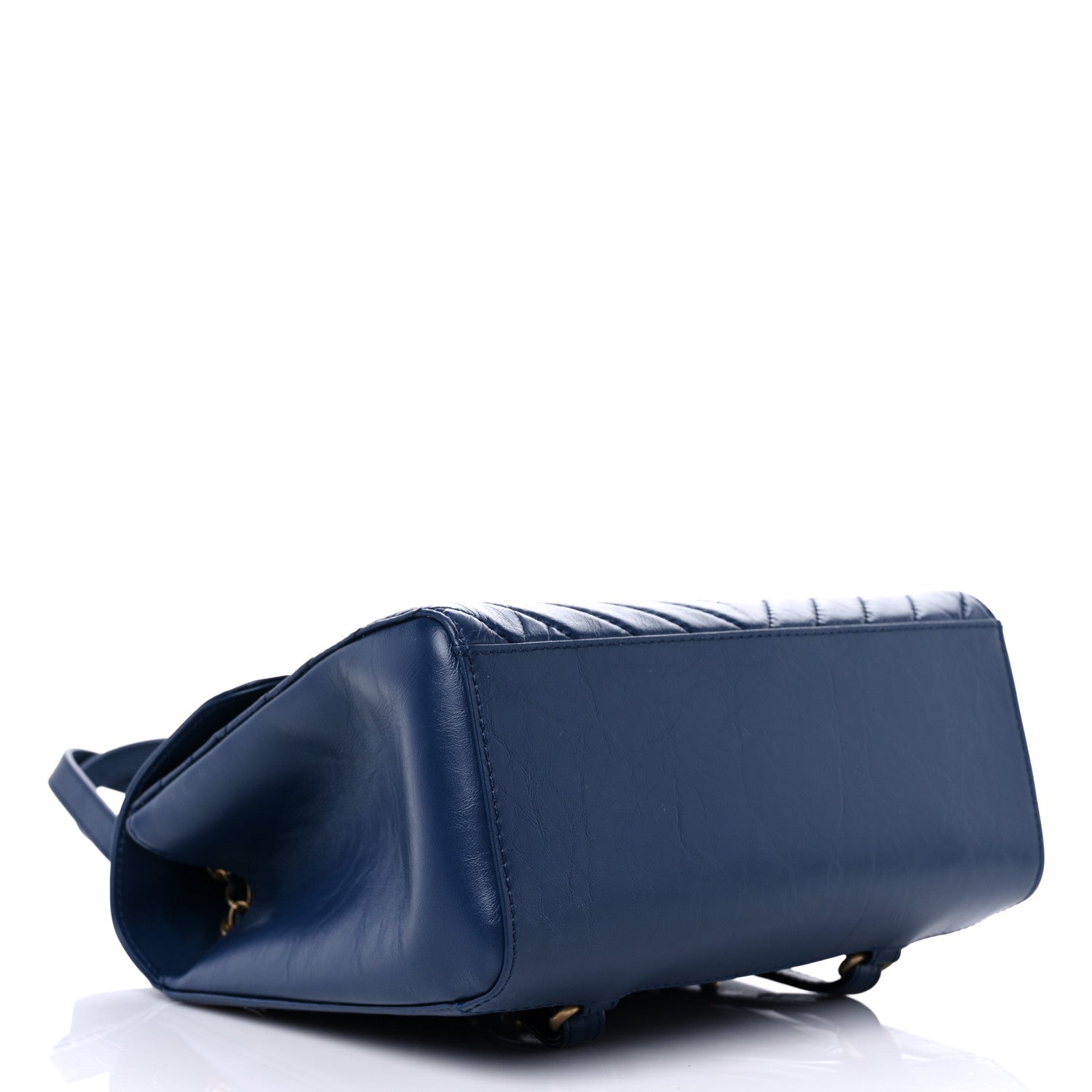 Chanel Aged Calfskin Chevron Quilted Backpack Navy 4 of 13