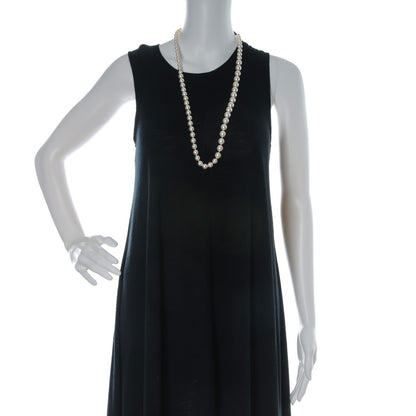Chanel Pearl Gripoix Ruthenium CC Long Necklace Black 2 of 4