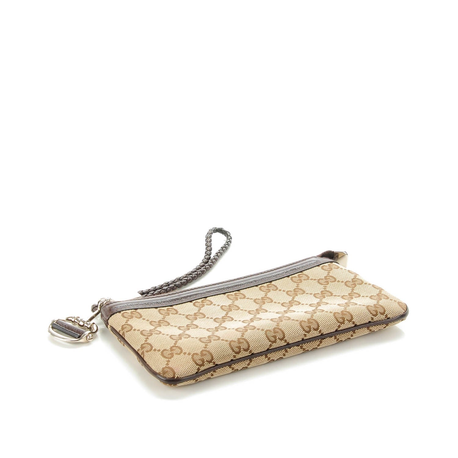 Gucci Monogram Horsebit Wristlet Brown 4 of 7