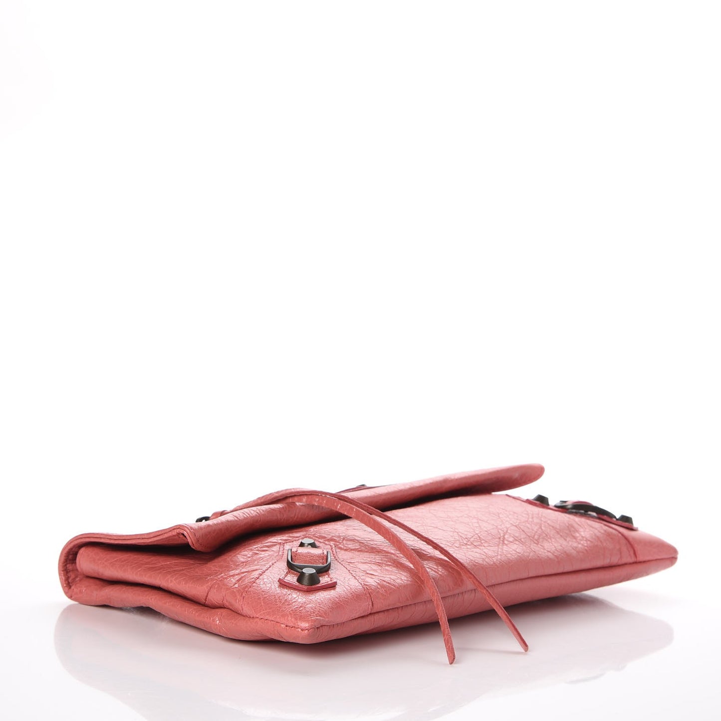 Agneau Classic Hardware Envelope Clutch Rose Bonbon