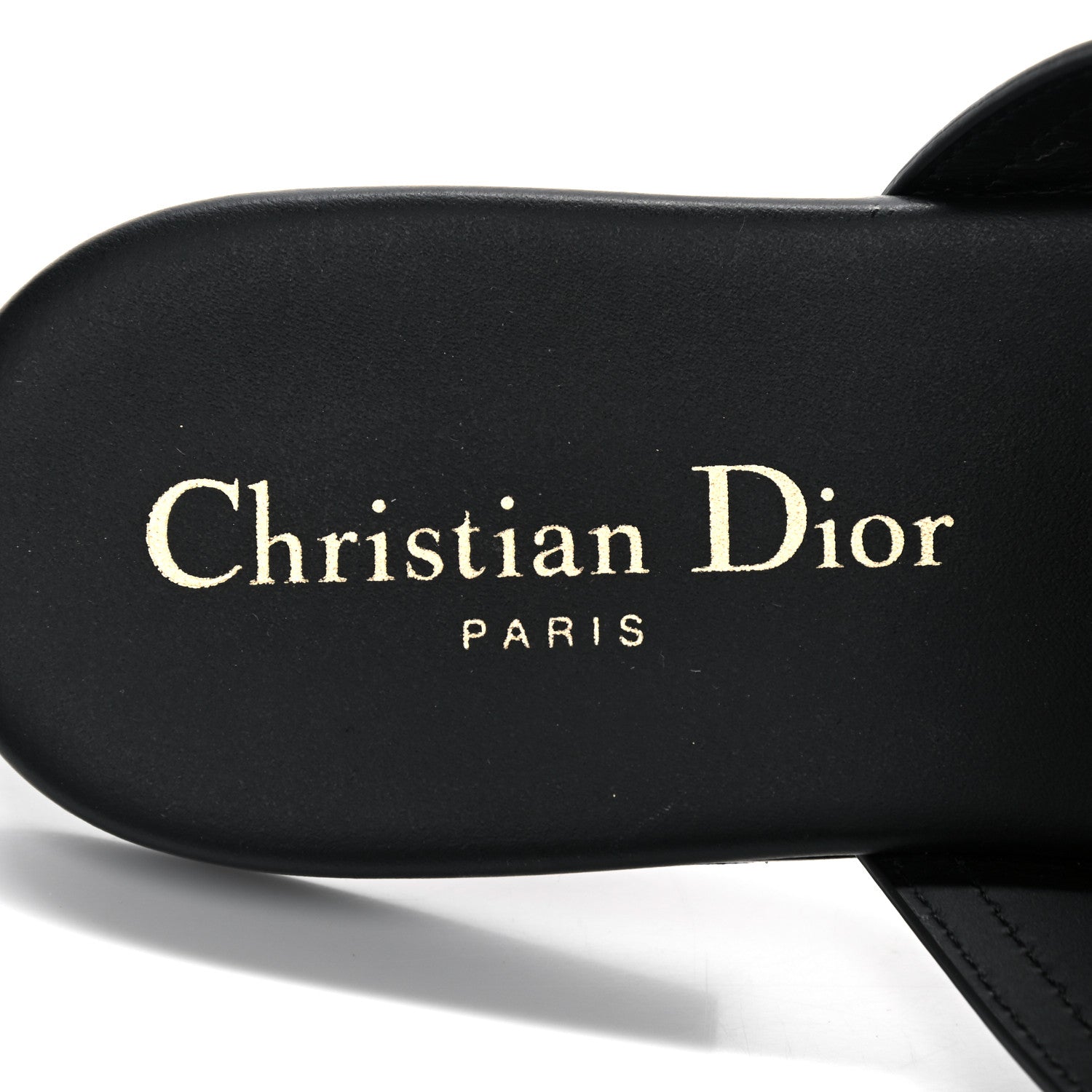Christian Dior Calfskin 30 Montaigne Thong Sandals 37 Black 7 of 13
