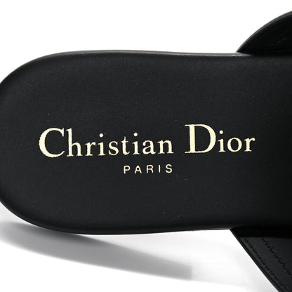 Christian Dior Calfskin 30 Montaigne Thong Sandals 37 Black 7 of 13