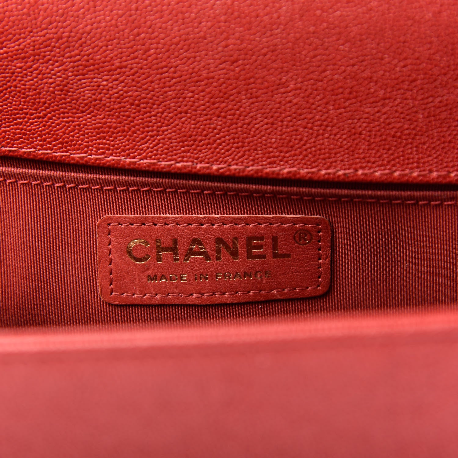 Chanel Caviar Quilted Medium Boy Flap Red 6 of 10
