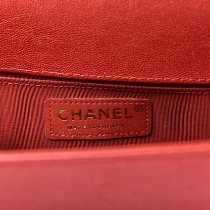 Chanel Caviar Quilted Medium Boy Flap Red 6 of 10