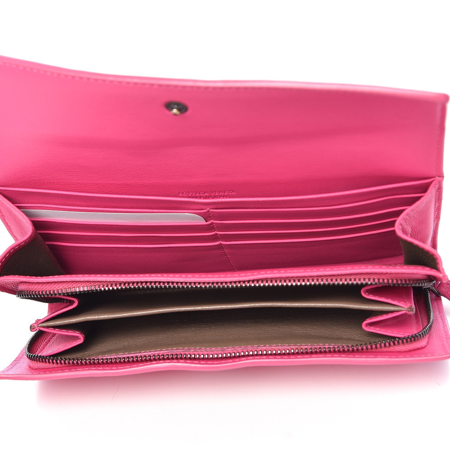 Bottega Veneta Nappa Intrecciato Continental Flap Wallet Rosa Shock 5 of 11