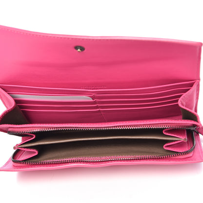Bottega Veneta Nappa Intrecciato Continental Flap Wallet Rosa Shock 5 of 11