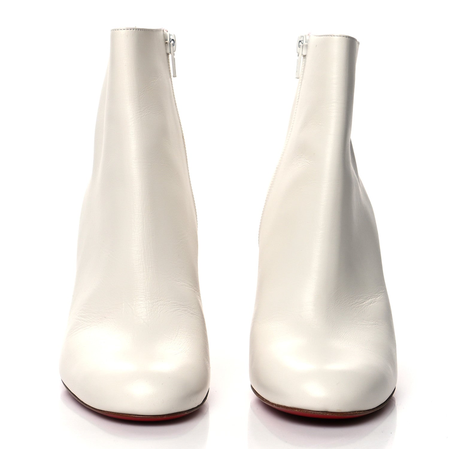 Christian Louboutin Smooth Calfskin Suzi Folk 85 Ankle Boots 40 White 2 of 11