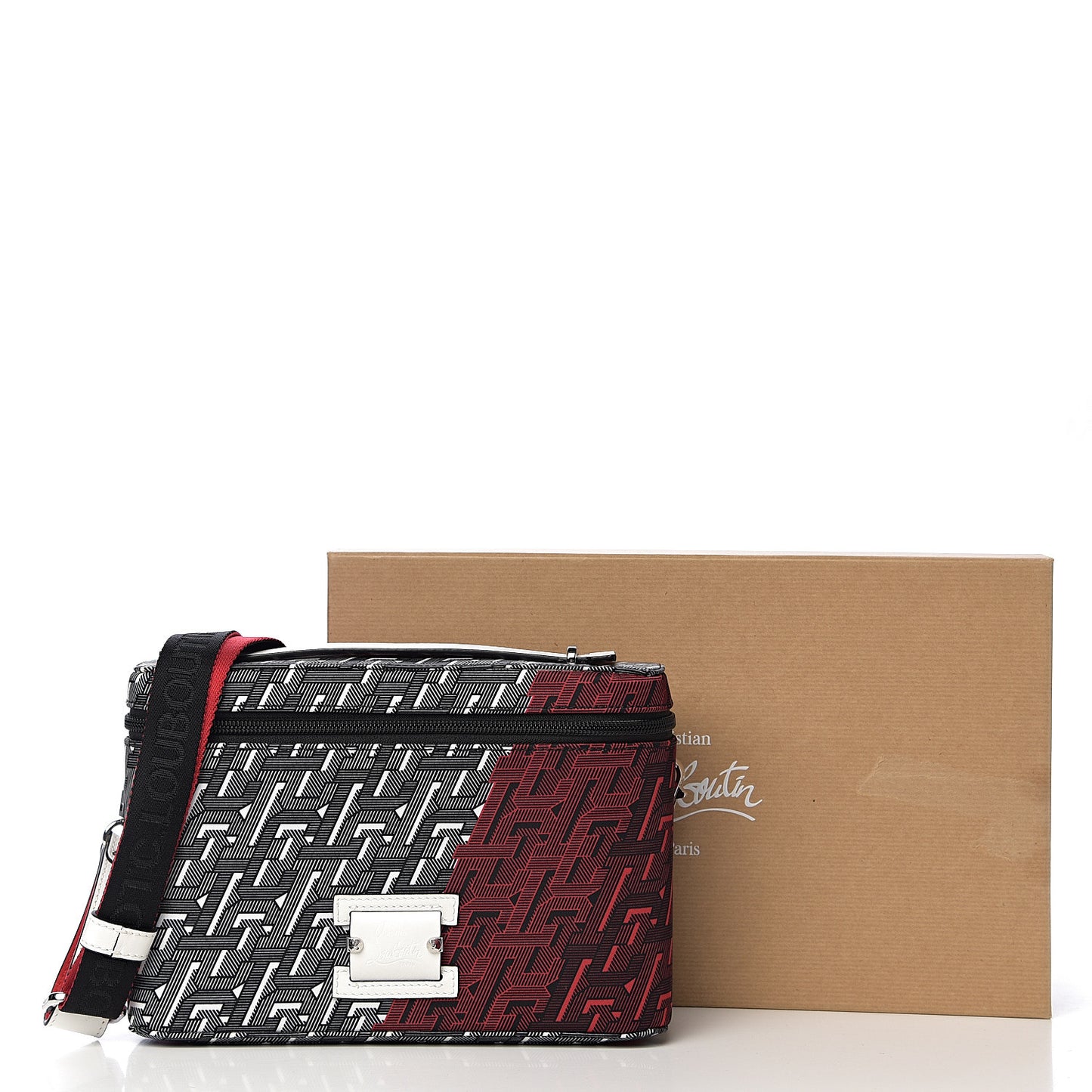 Calfskin CL Monogrammed Kypipouch Top Handle Messenger Bag Snow Black Multicolor