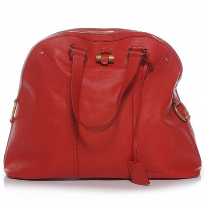 Saint Laurent Leather Oversized Muse Red 1 of 7