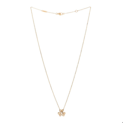 Van Cleef & Arpels 18K Yellow Gold Diamond Mini Frivole Pendant Pave Necklace 3 of 5