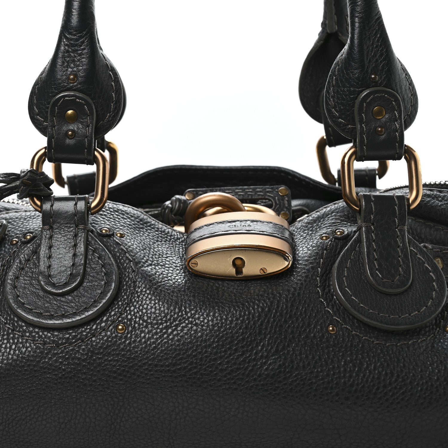 Chloe Calfskin Medium Paddington Satchel Bleu Nuit 8 of 10