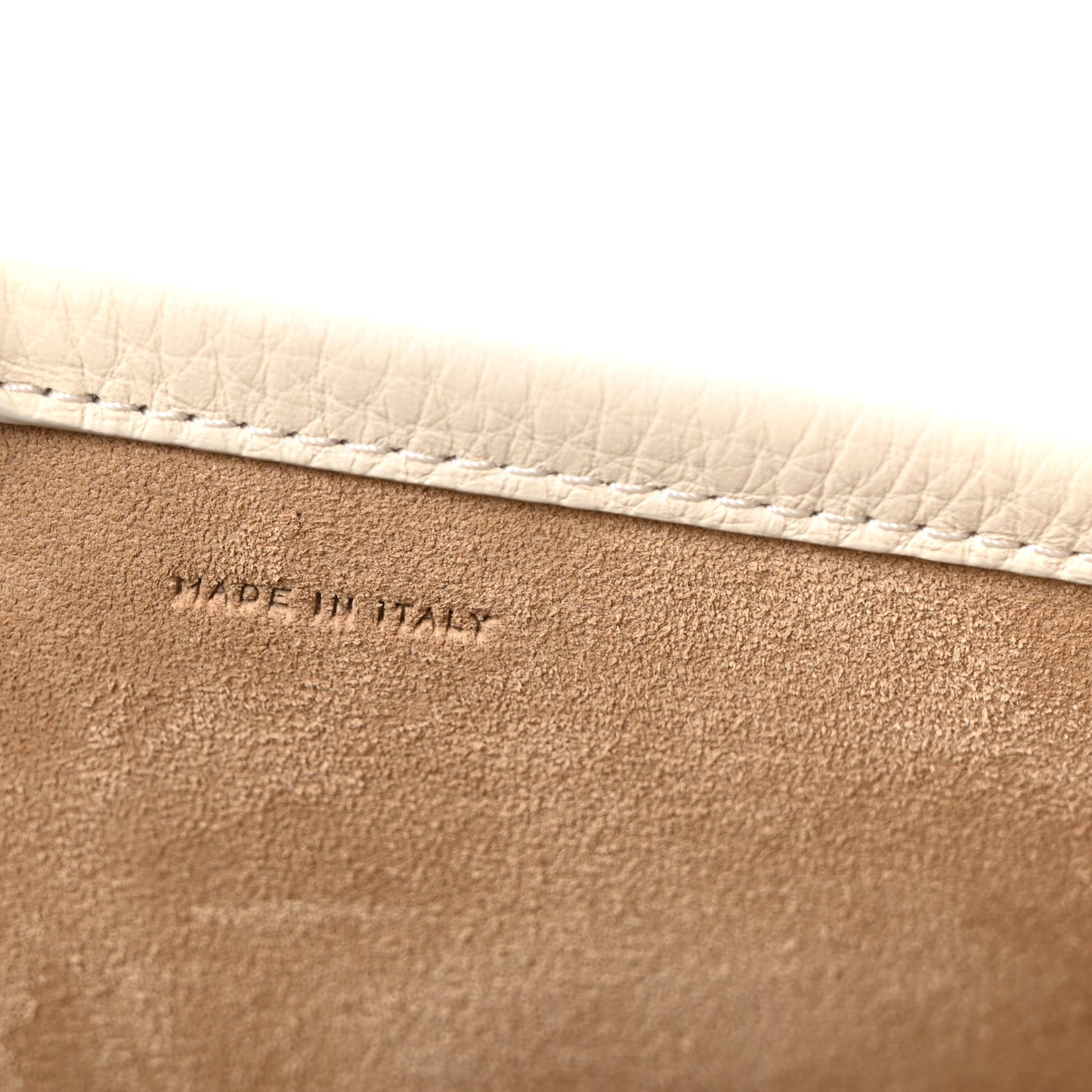 Grained Calfskin Medium N/S Park Tote Ivory