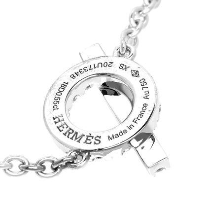 Hermes 18K White Gold Diamond Finesse Bracelet XS 3 of 5