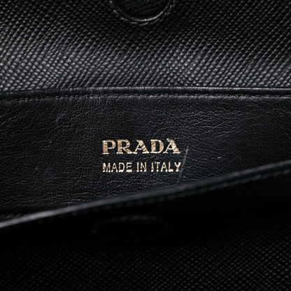 Prada Saffiano Cuir Small Double Bag Black 7 of 34