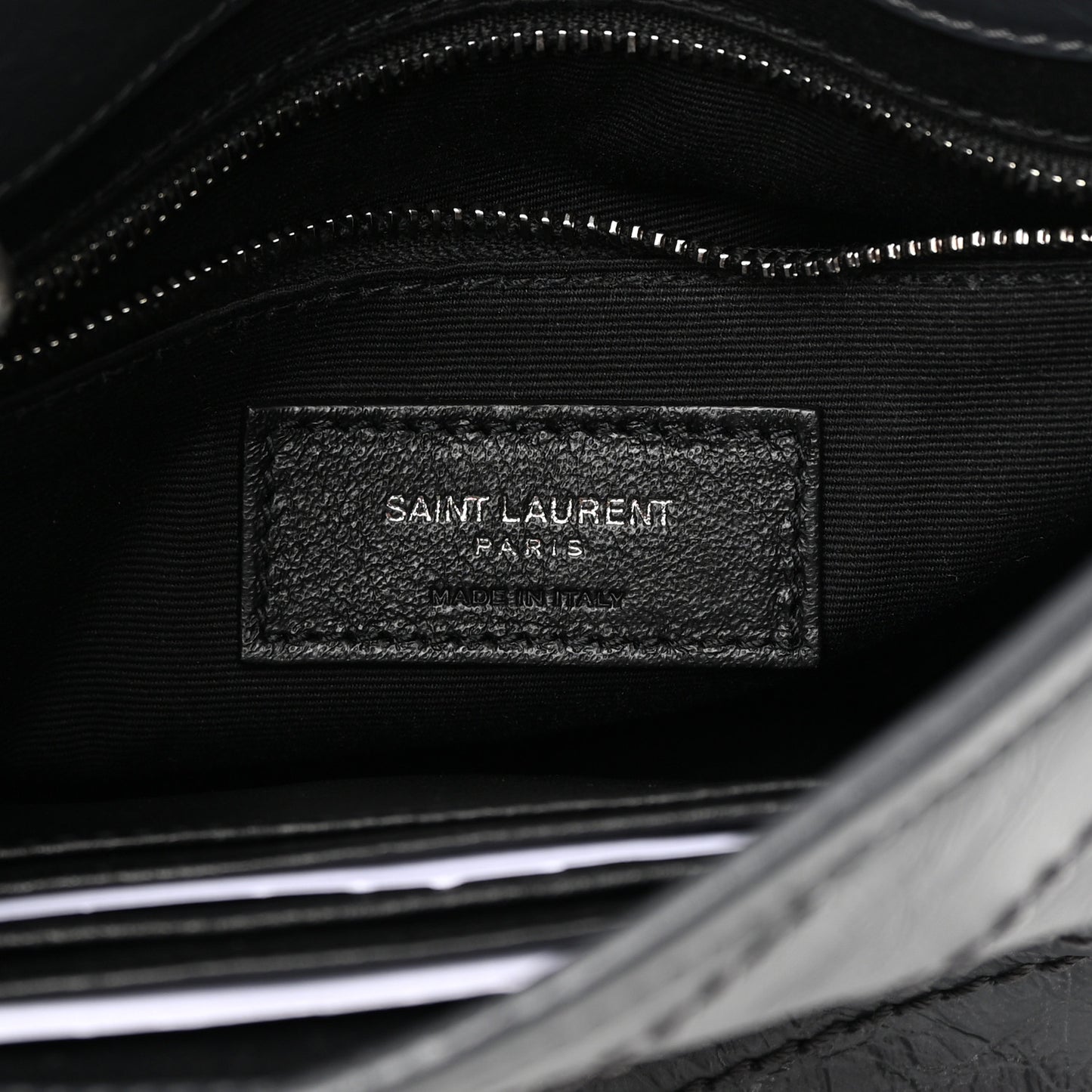 Crinkled Calfskin Matelasse Monogram Niki Chain Wallet Fog