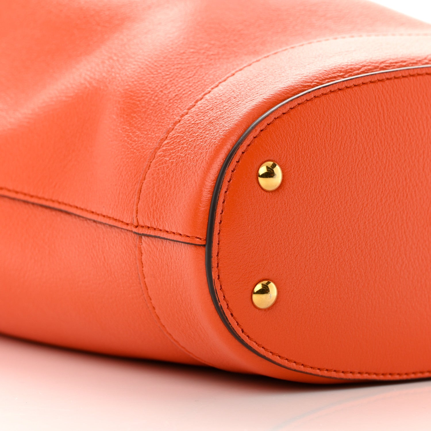 Gucci Softy Wonka Textured Dollar Calfskin Mini Diana Bucket Bag Deep Orange Spicy Cyclamin 9 of 11