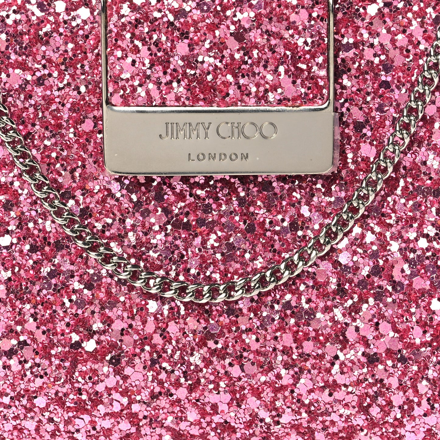 Coarse Glitter Clutch Pink