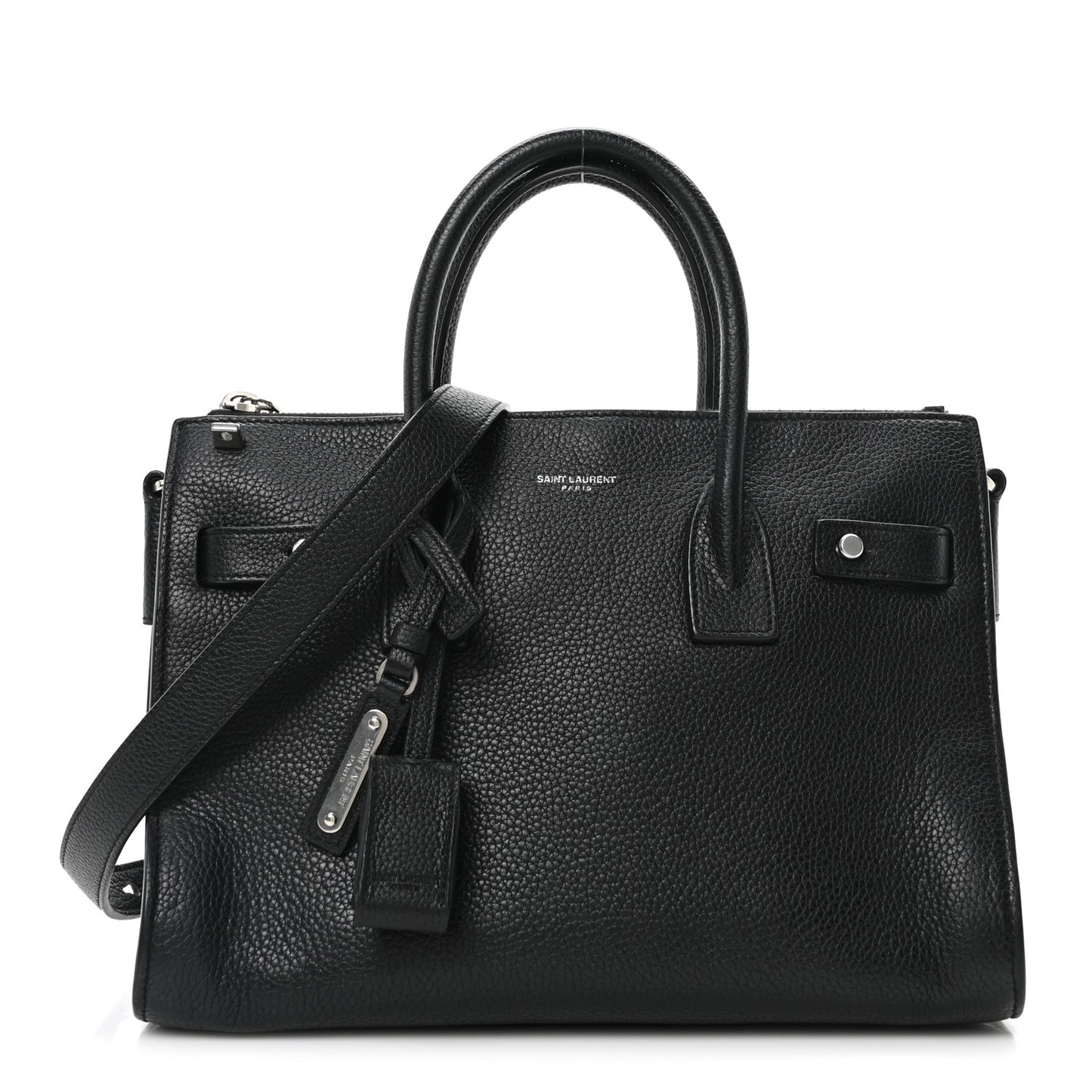 Grained Calfskin Baby Supple Sac De Jour Black