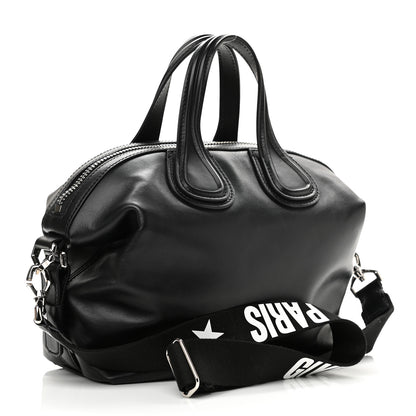 Givenchy Waxed Calfskin Small Nightingale Logo Strap Black 3 of 10