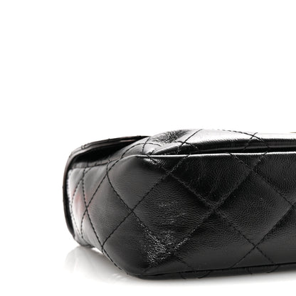 Chanel Shiny Goatskin Quilted Medium Flap Black 9 of 10