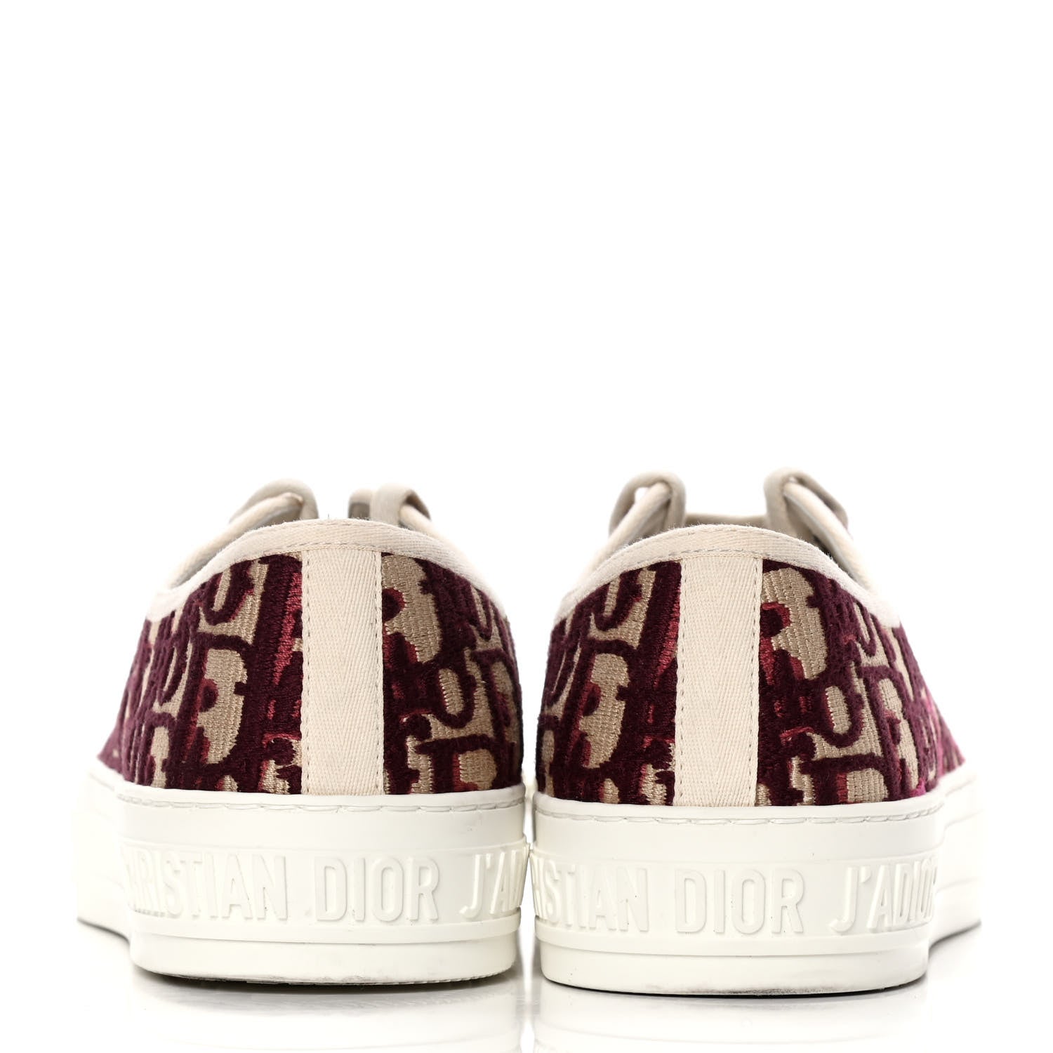 Christian Dior Canvas Oblique Walk'N'Dior Low Top Sneakers 38.5 Deep Amaranth 6 of 10
