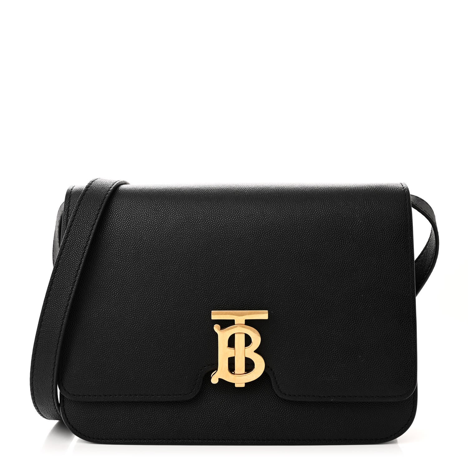 Burberry Grained Calfskin Medium TB Bag Black 1 of 10