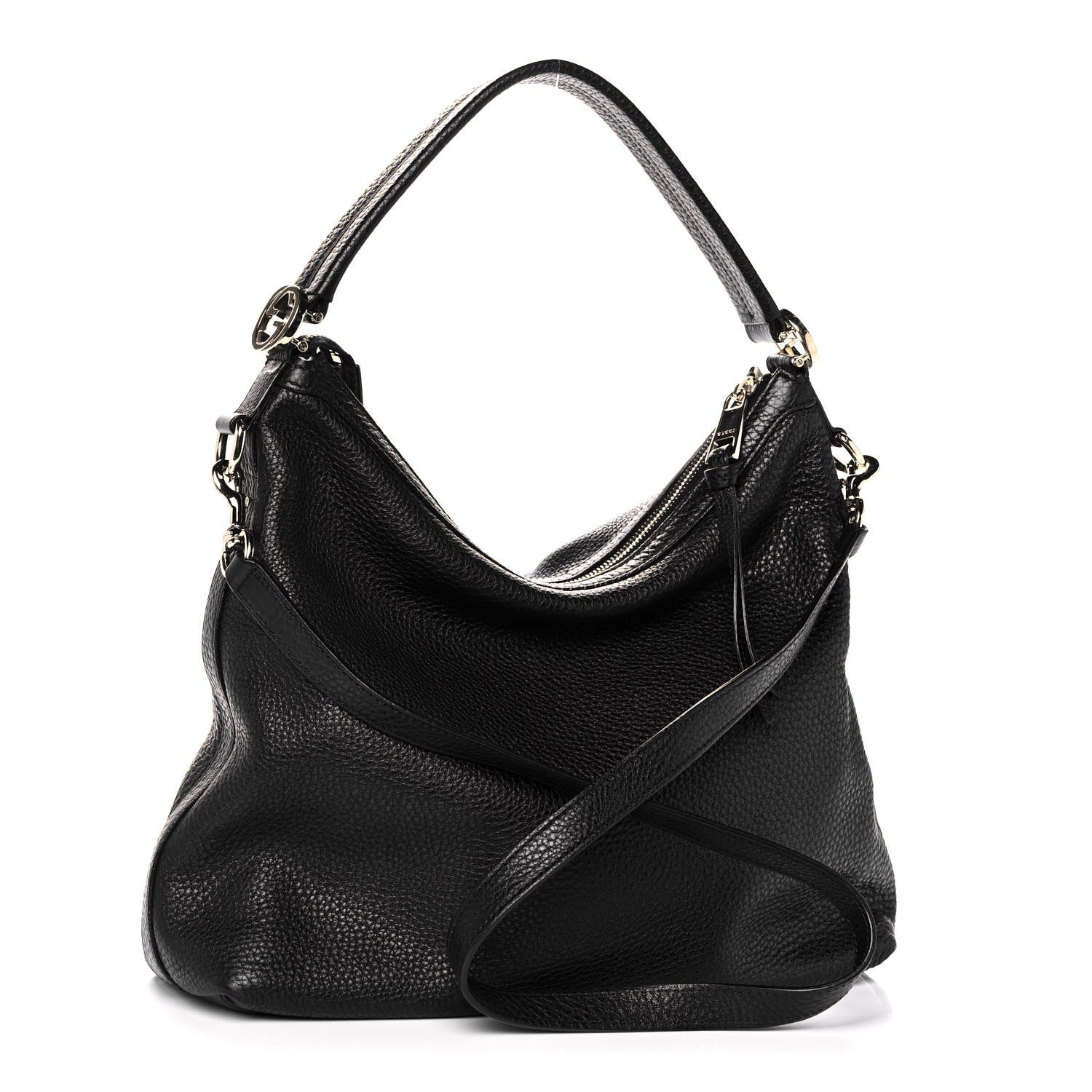 Gucci Pebbled Calfskin Small Miss GG Hobo Black 3 of 9
