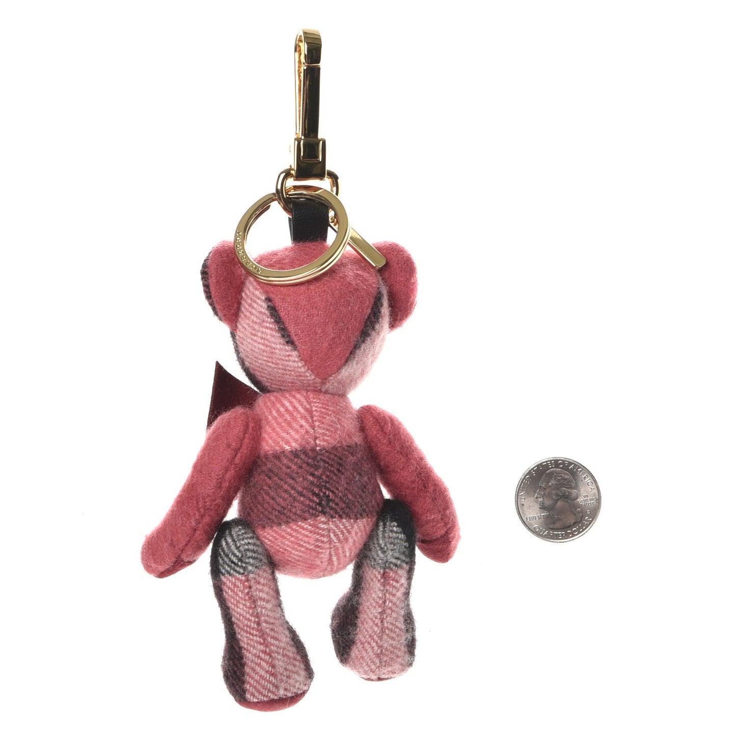 Cashmere Check Thomas Bear Charm Blush Pink