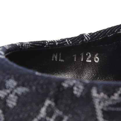 Louis Vuitton Monogram Denim Elba Ballerina Flats 37 Marine 7 of 8
